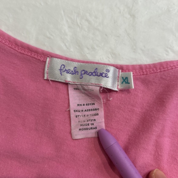 Fresh Produce Womens Dress 1X Pink Sleeveless Tank Fish Made in USA Preppy - Picture 6 of 7